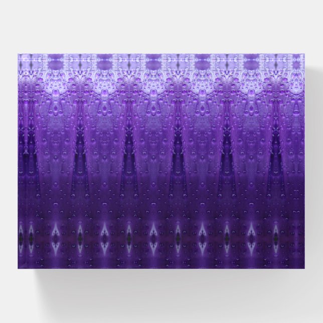Purples Ikat  Paperweight (Front)