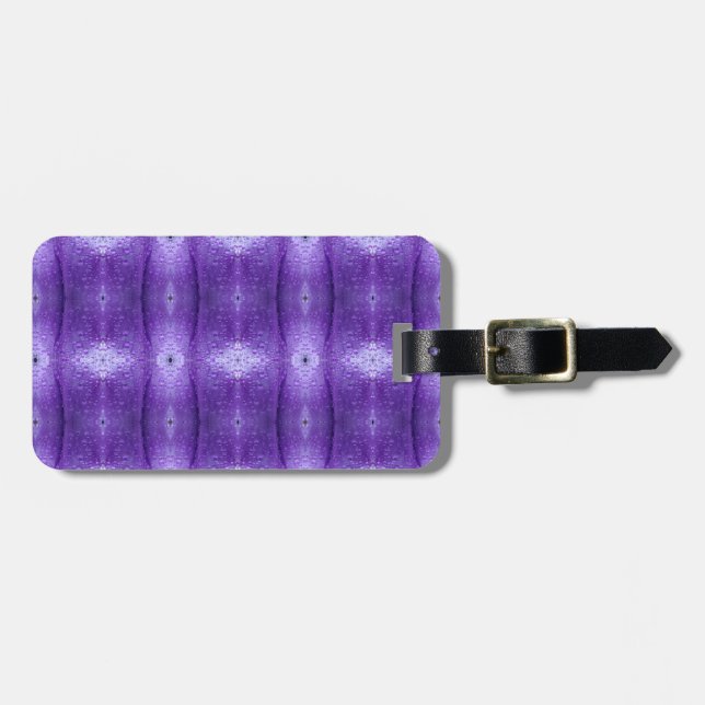 Purples Ikat Too  Luggage Tag (Front Horizontal)