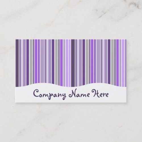 purples : striped curtain business cards