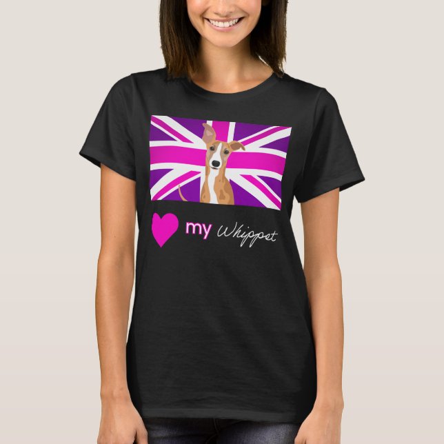PURPLEWHIPPET (DARK) Basic T-Shirt (Front)