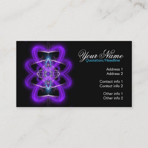 Customizable Purplia Hearts Business Card