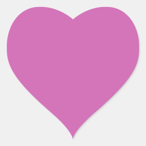  	Purplish pinksolid color Heart Sticker