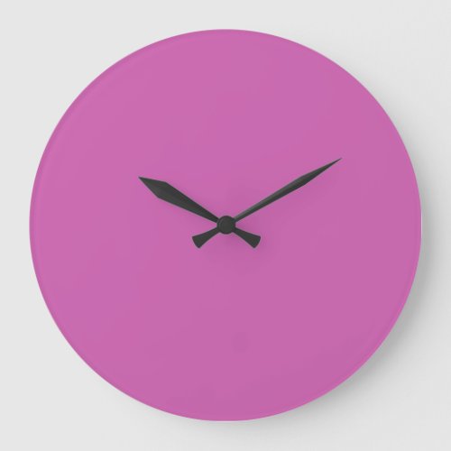 Purplish pinksolid color large clock