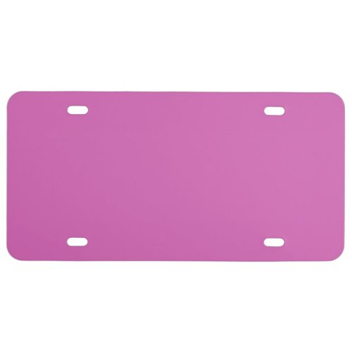 Purplish pinksolid color license plate