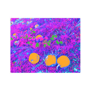 Purplish Pumpkin Field in Pop Art Style
