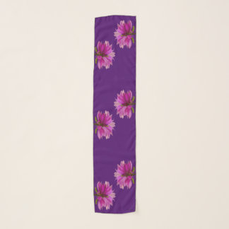 Purplish-Red Magnolias Long Chiffon Scarf