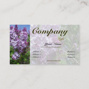Purplke Lilacs in Bloom-custom color Business Card