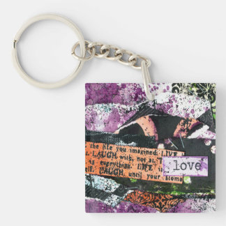 Purply Plum Love Keychain