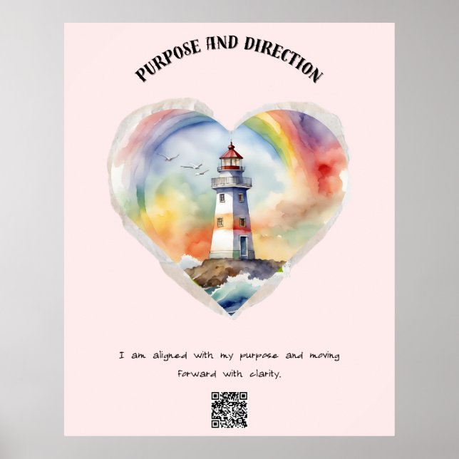 Purpose and Direction Positive Affirmation Poster (Front)
