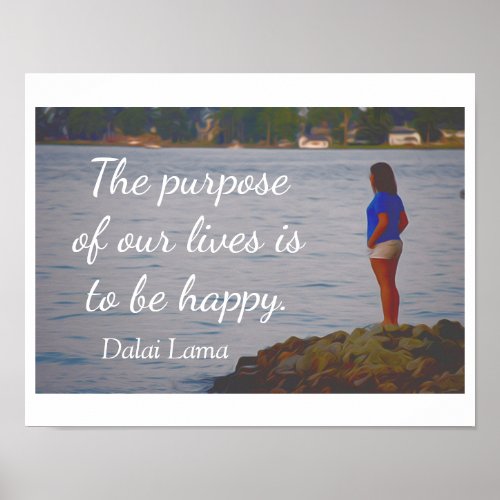 Purpose of Life __ Dalai Lama quote _ print