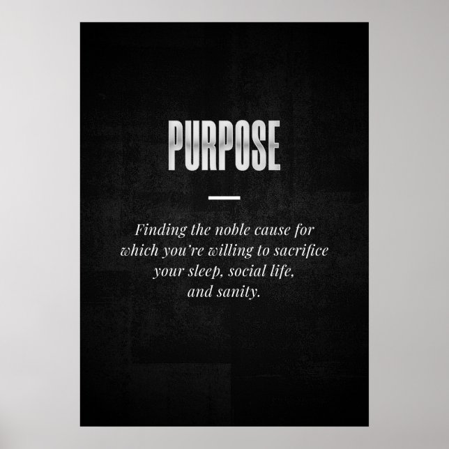 Purpose Poster (Front)