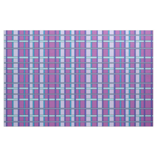 Purps and Blues Plaid Pattern Fabric