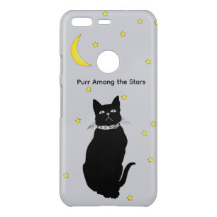 Purr Among the Stars Black Cat iPhone Case