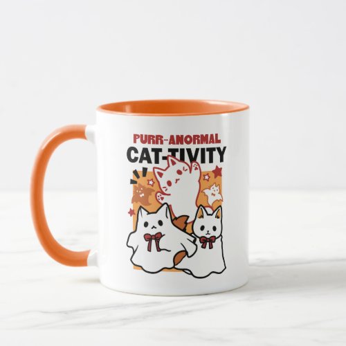 Purr_anormal Cat_tivity Cute Halloween Cat Design Mug