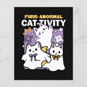 Purr-anormal Cat-tivity - Halloween Cat Design Flyer