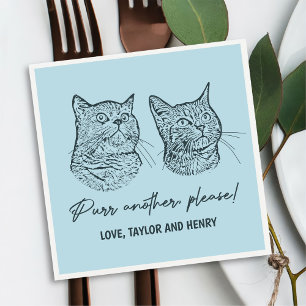 Purr Another Please Customized Pet Wedding Napkins