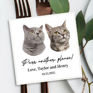 Purr Another Please Customized Pet Wedding Napkins