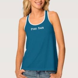 PURR BABY - "WHITE" - WOMEN'S TANK TOP
