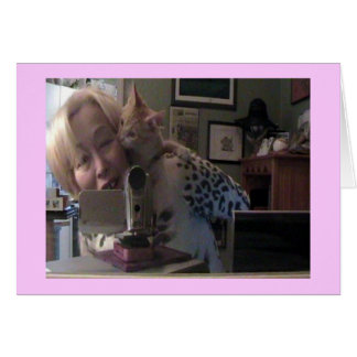 Purr-C Takes A Nibble Card - Customized