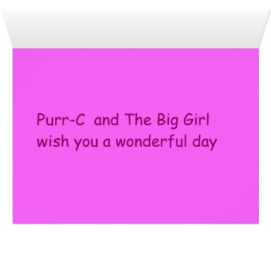 Purr-C Takes A Nibble Card - Customized (Inside Horizontal (Bottom))