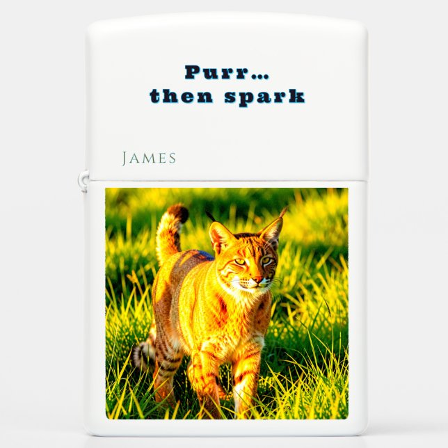 Purr Cat Zippo Lighter (Front)