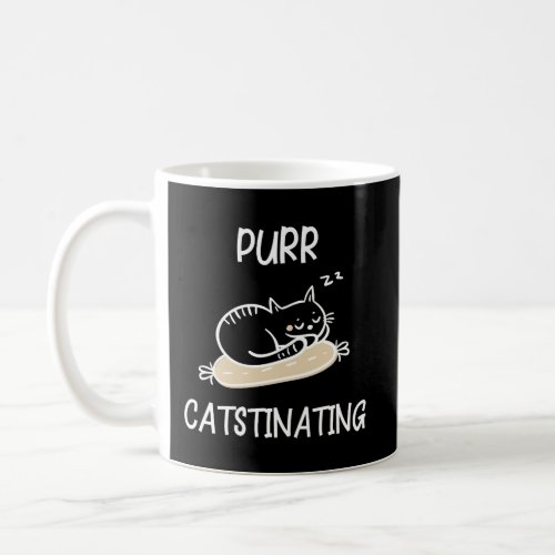 Purr Catstinating Sleeping Cat Coffee Mug