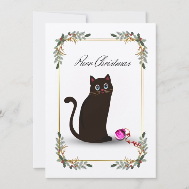 Purr Christmas Invitation (Front)
