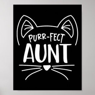 Purr-fect Aunt Gift Aunties Cat Lovers Poster