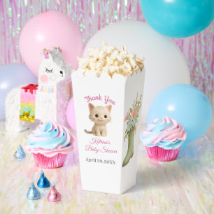 Purr-fect Baby Girl Kitten Baby Shower Favor Boxes
