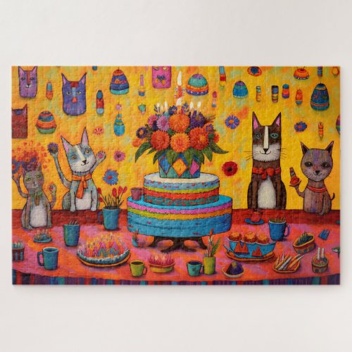 Purr_fect Birthday Party Jigsaw Puzzle