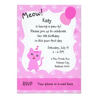 Purr-fect Birthday Pawty Card