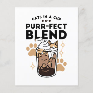 Purr-fect Blend: Cat and Coffee Art for Pet Lovers Flyer