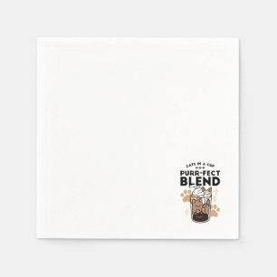 Purr-fect Blend: Cat and Coffee Art for Pet Lovers Napkins