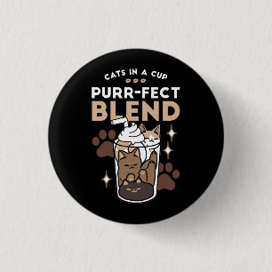 Purr-fect Blend: Coffee Design for Cat & Coffee Button