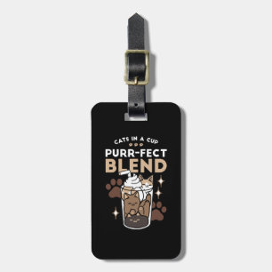 Purr-fect Blend: Coffee Design for Cat & Coffee Luggage Tag