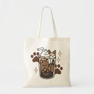 Purr-fect Blend: Coffee Design for Cat & Coffee Tote Bag