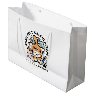 Purr-fect Calculations – Funny Math Cat Design Large Gift Bag