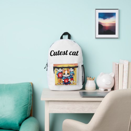 Purr_fect Companion Cat_Inspired Tote Bag Printed Backpack