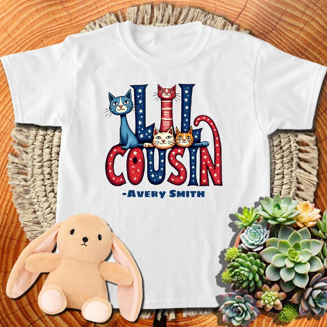 Purr-Fect Cousin Kitty Cat Matching Family T-Shirt (Creator Uploaded)