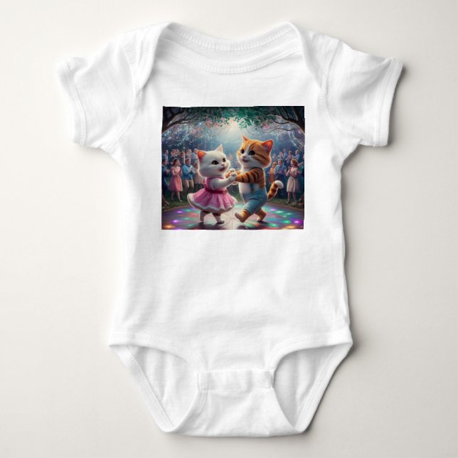 Purr-fect Dance Duo baby cloth Baby Bodysuit (Front)