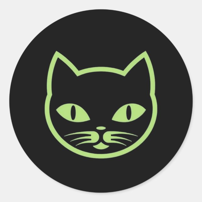 Purr-fect Glo Classic Round Sticker (Front)