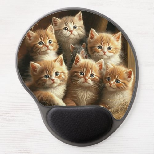 Purr_fect Kittens Adorable Feline  Design Gel Mouse Pad