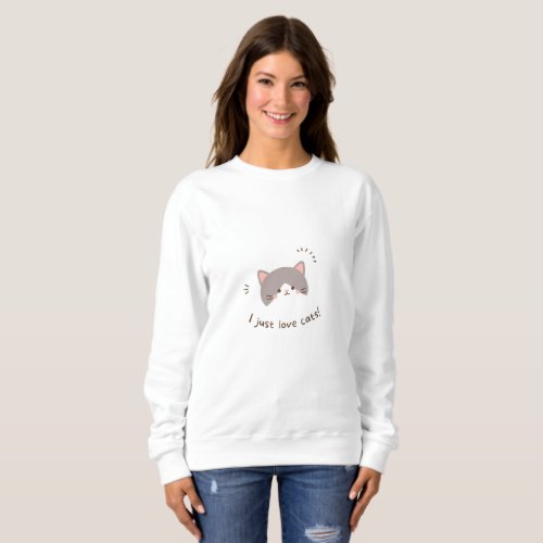 Purr_fect Love _ Cat Lovers Sweatshirt