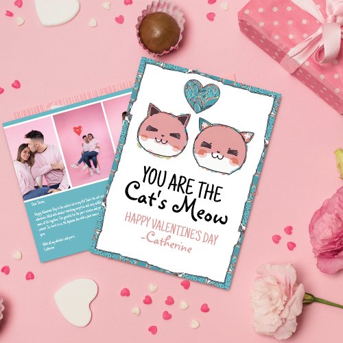 Purr_fect Love Cats Meow Valentines Day Holiday Card