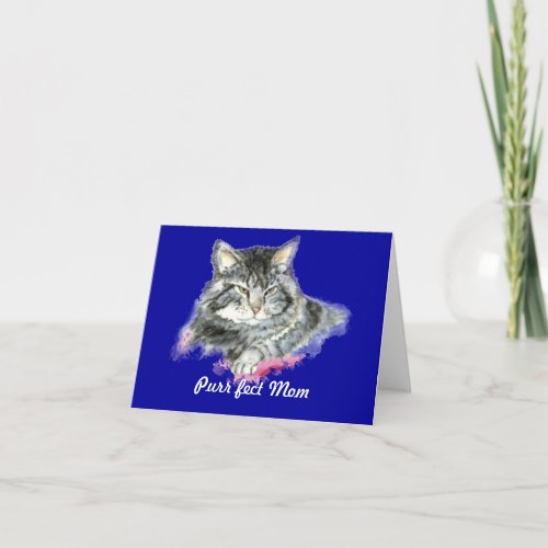 Purr fect Mom for the Cat Lover Card