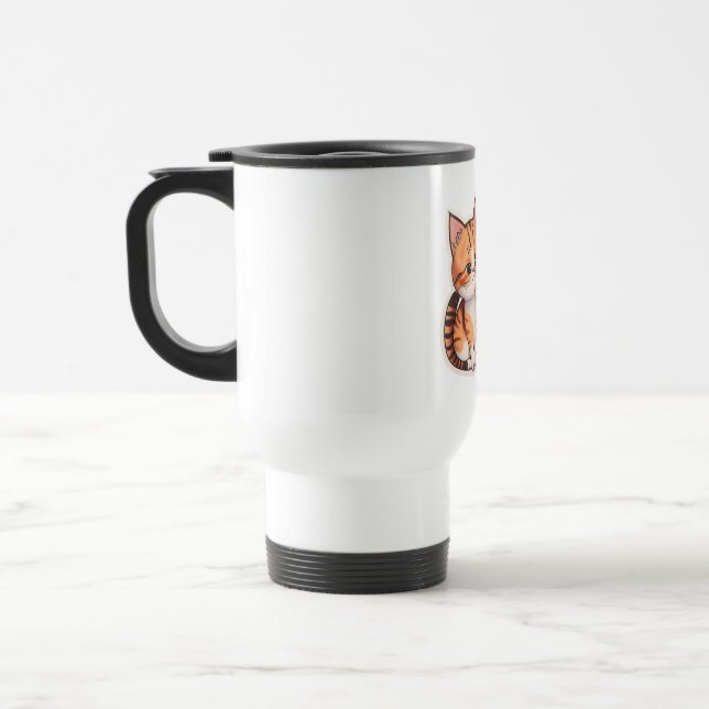 “Purr-fect Pair” “Double the Whiskers, Double the  Travel Mug (Left)