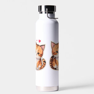 “Purr-fect Pair” “Double the Whiskers, Double the Water Bottle
