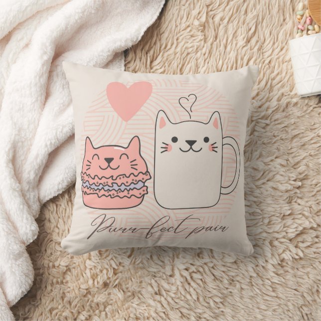 Purr-fect Pair Throw Pillow (Blanket)