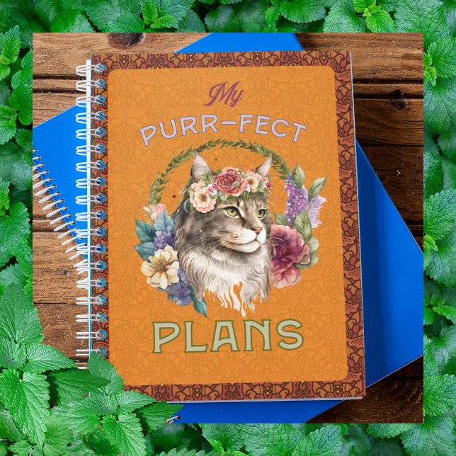 Purr-fect plans Maine Coon yellowish brown Planner (Creator Uploaded)