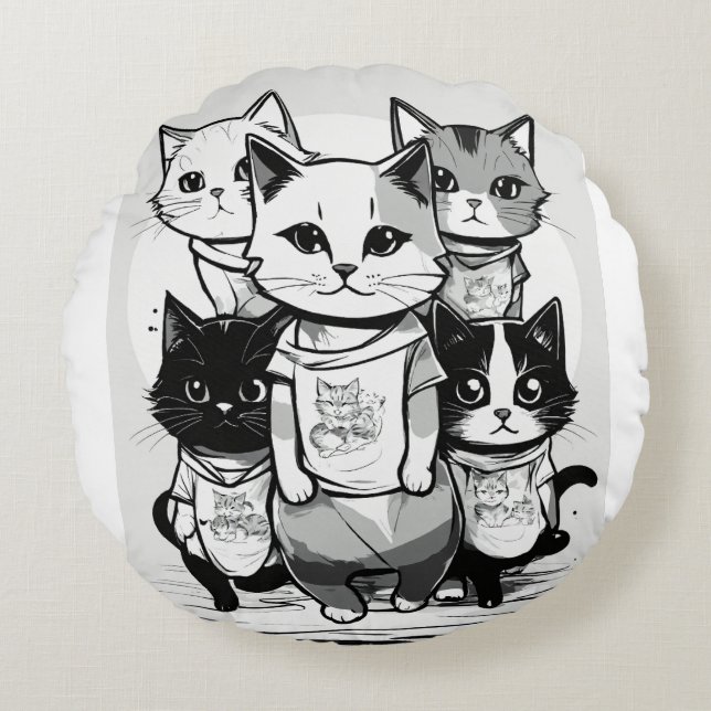 Purr-fect Posse Pillow (Front)